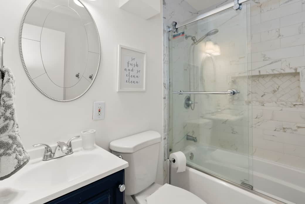 Full bath on the first floor, no steps