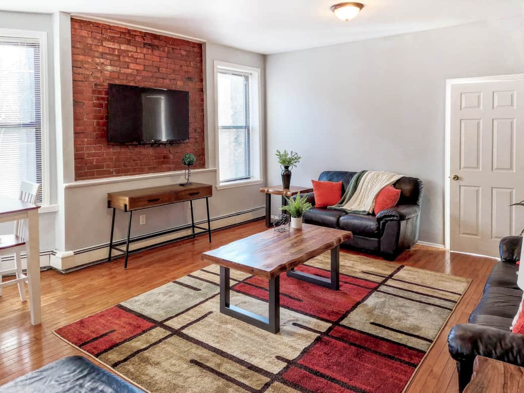Large living area with plenty of seating for guests