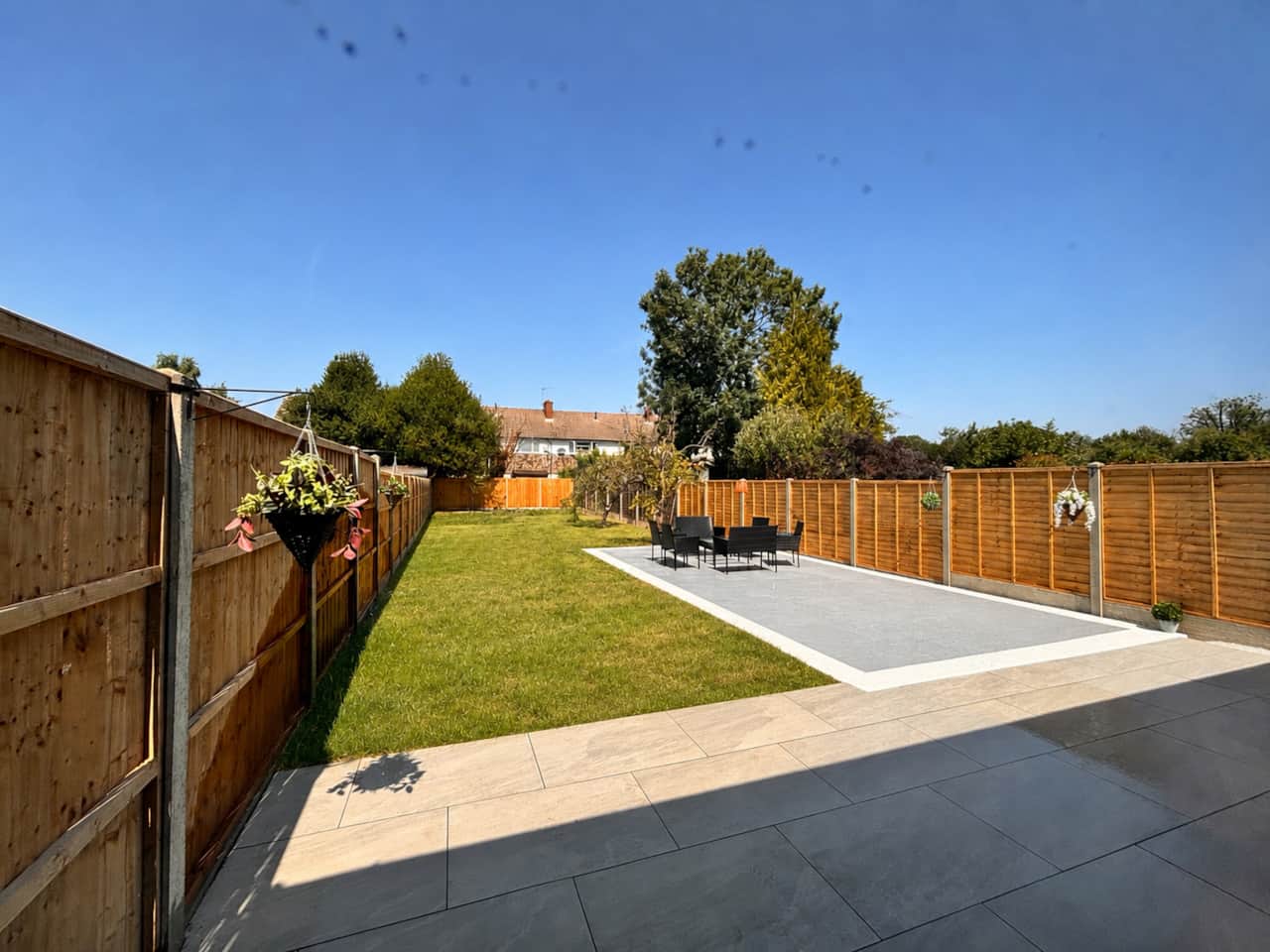 Large garden BBQ and Seating Area