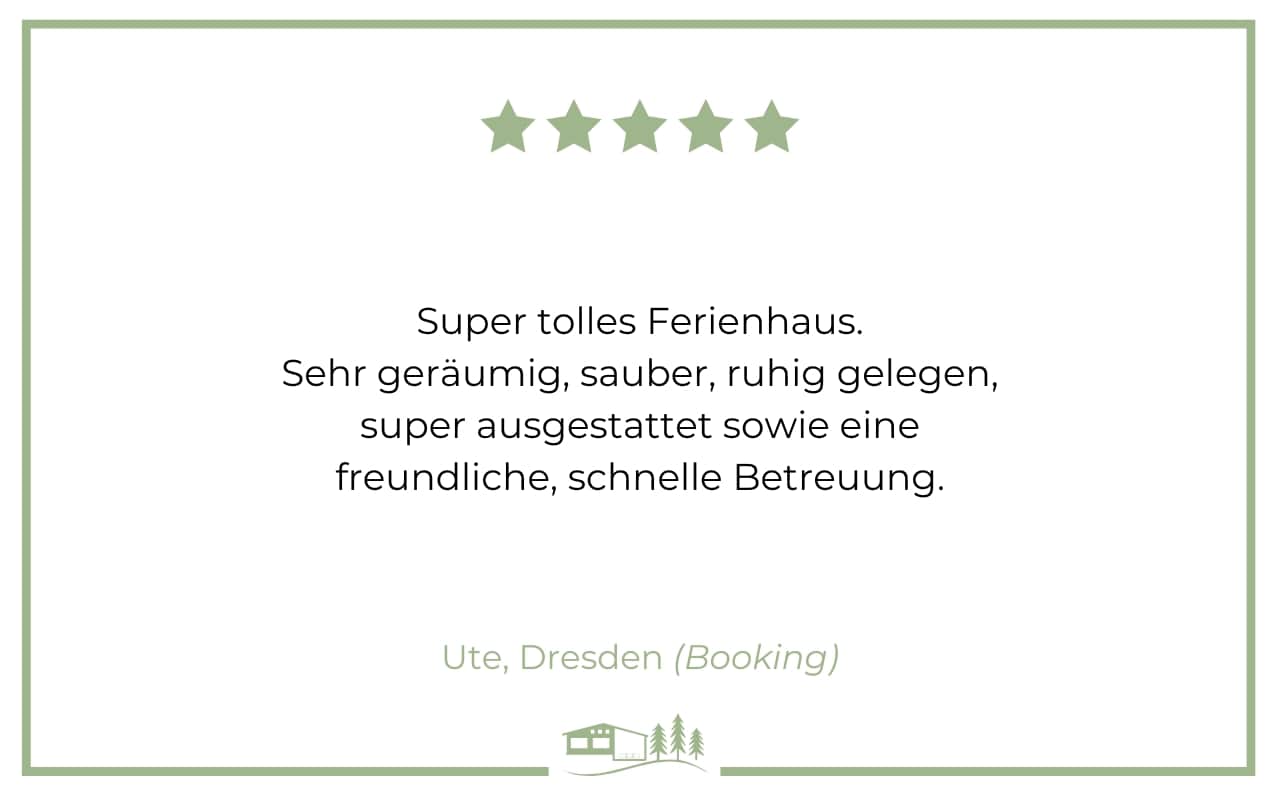 Bewertung Ferienhaus Tannenblick Rochlitz