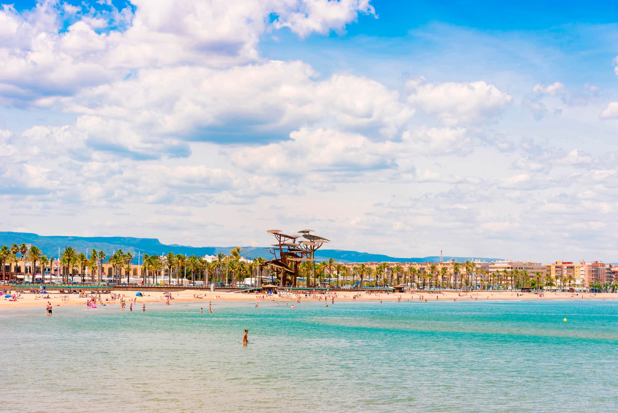 Panoramic view of La Pineda promenade