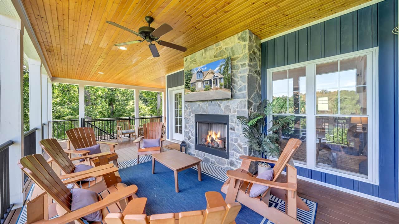 Large Covered Main Level Porch with Views