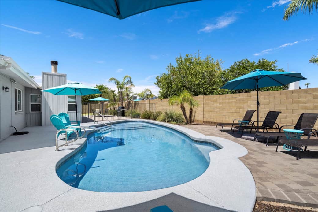 Pool and Spa at The Turquoise House South - Both can be heated