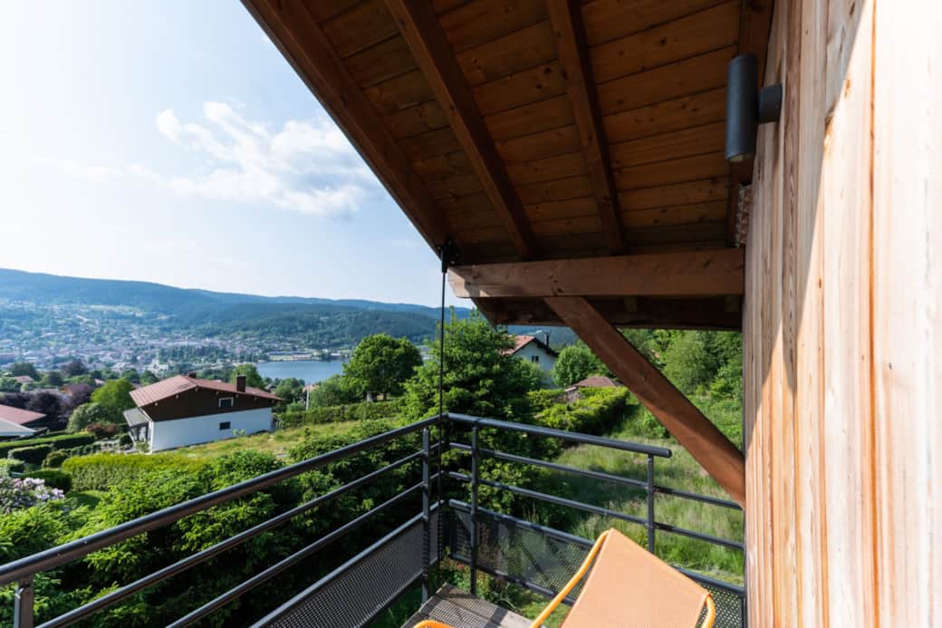 Balcony and view from the Renard chalet Balcony and view from the Renard chalet
