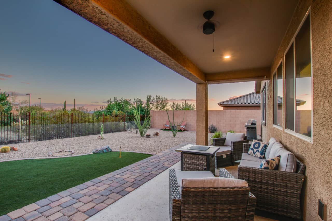 back yard patio