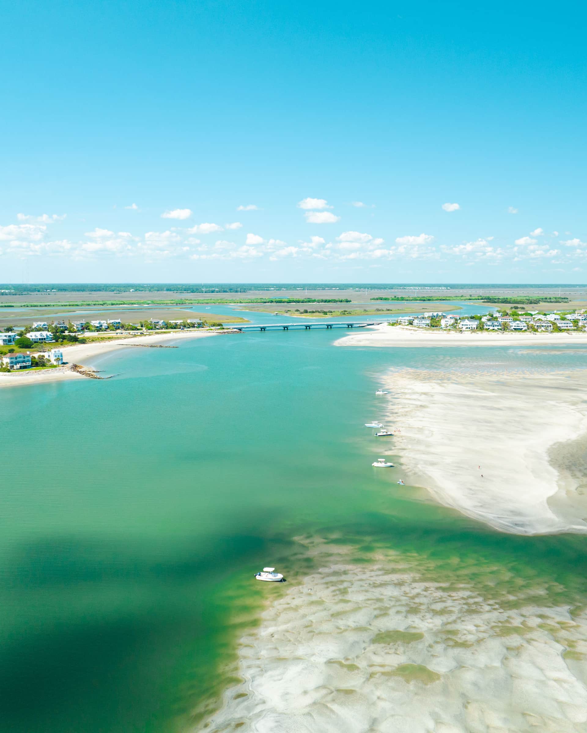 overlook view of breach inlet between Isle of Palms and Sullivans Island