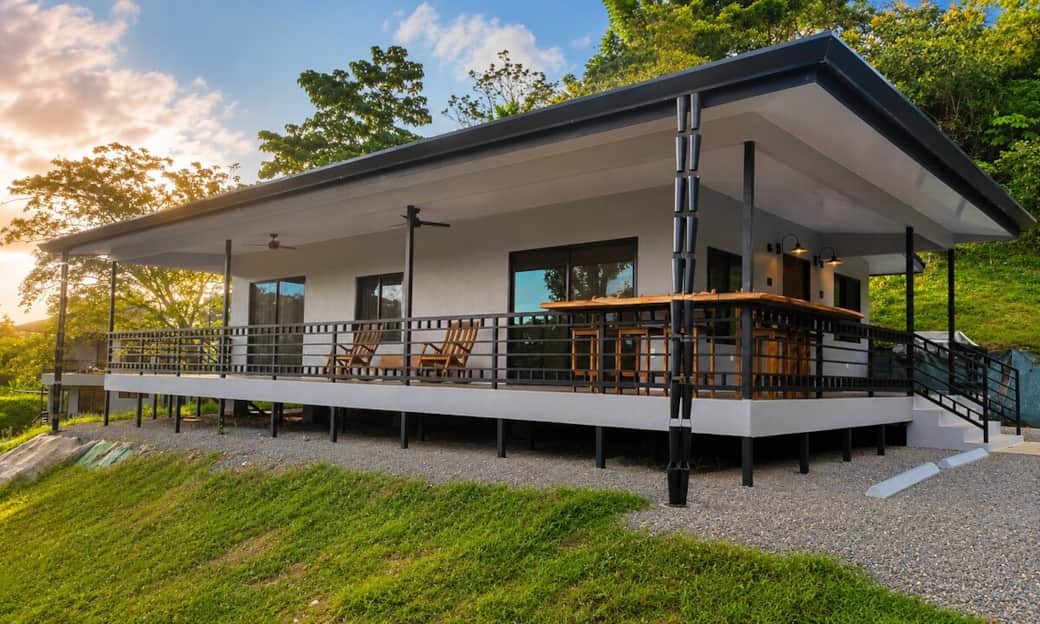The expansive covered veranda extends your living space into the outdoors.