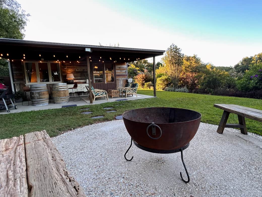 The Sanctuary features a private patio and lawn with gas BBQ, firepit, and hot-water clawfoot bath The Sanctuary features a private patio and lawn with gas BBQ, firepit, and hot-water clawfoot bath