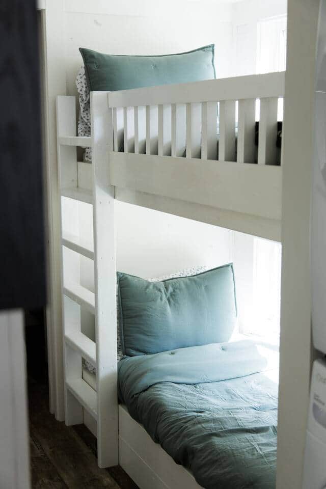Bunkbeds tucked away in hallway