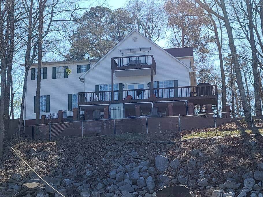 House from lake