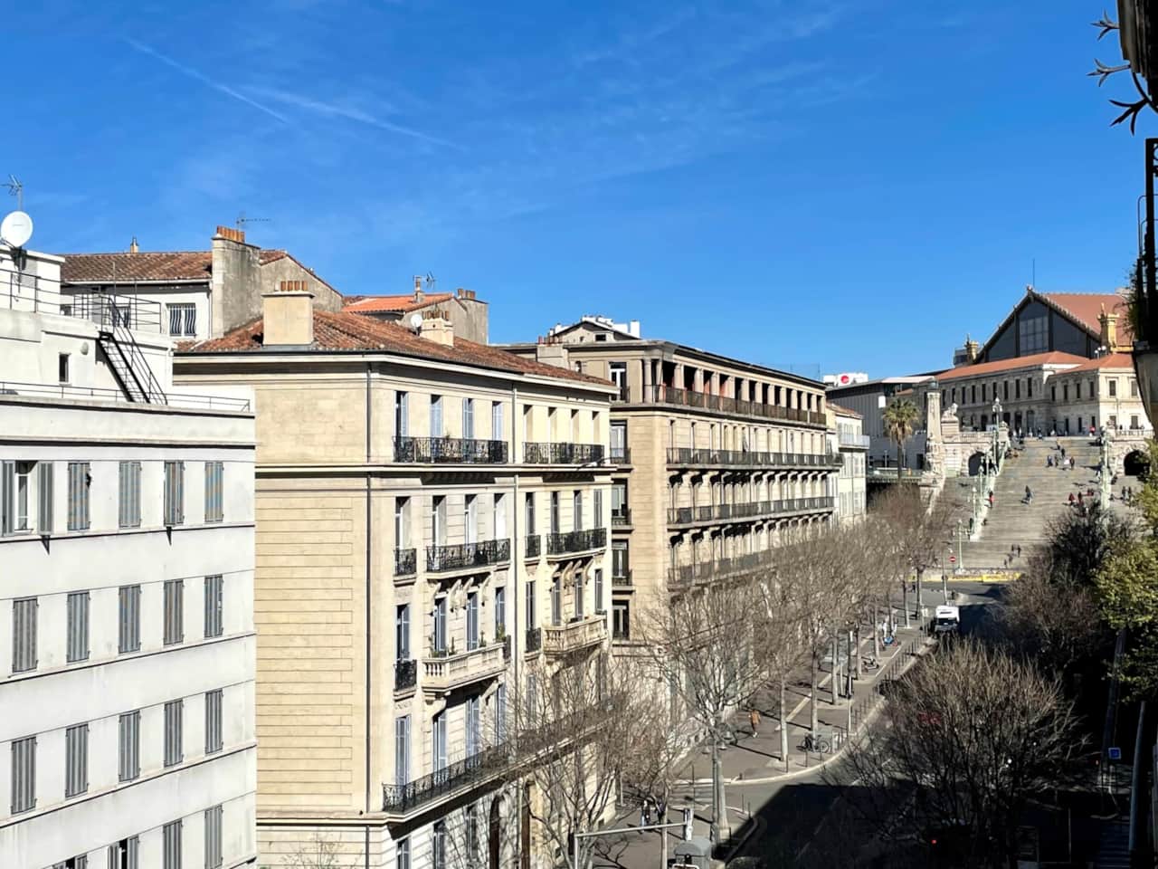 View from the apartment - St Charles Station