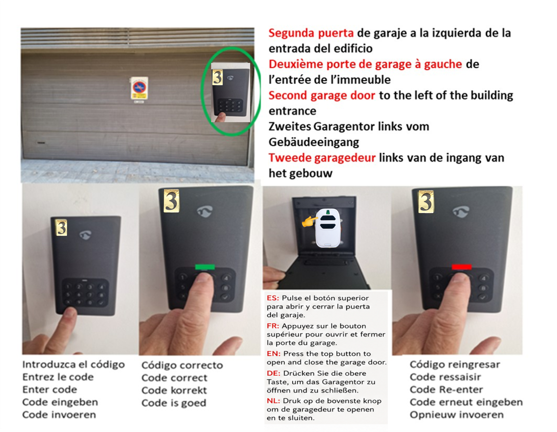 Garage remote instructions – Citadel Duplex Apartment Roses