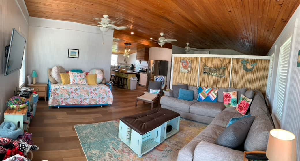 Living room and open concept view