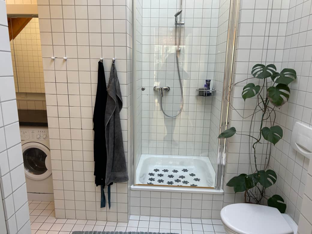 Bad mit Dusche und Wachmaschine