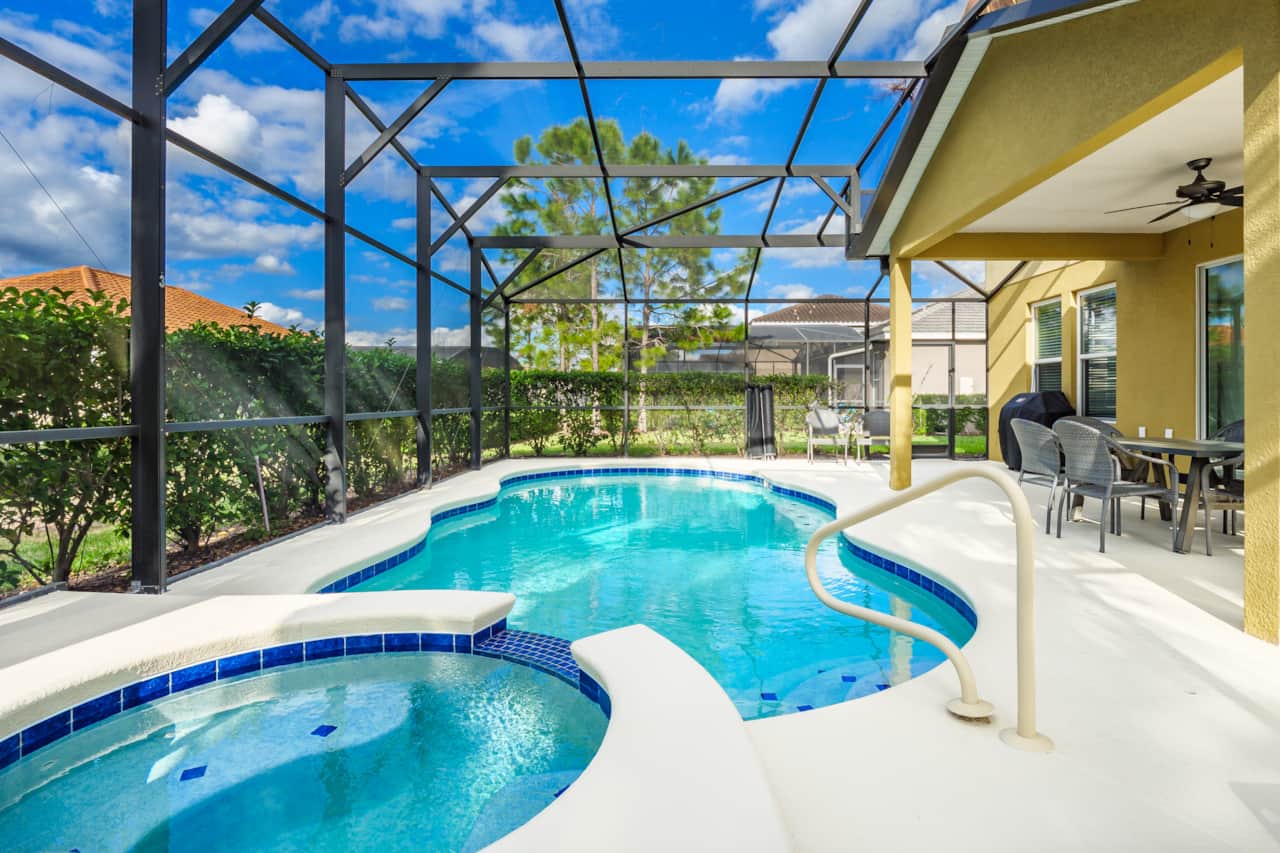Your very private, sun drenched pool area