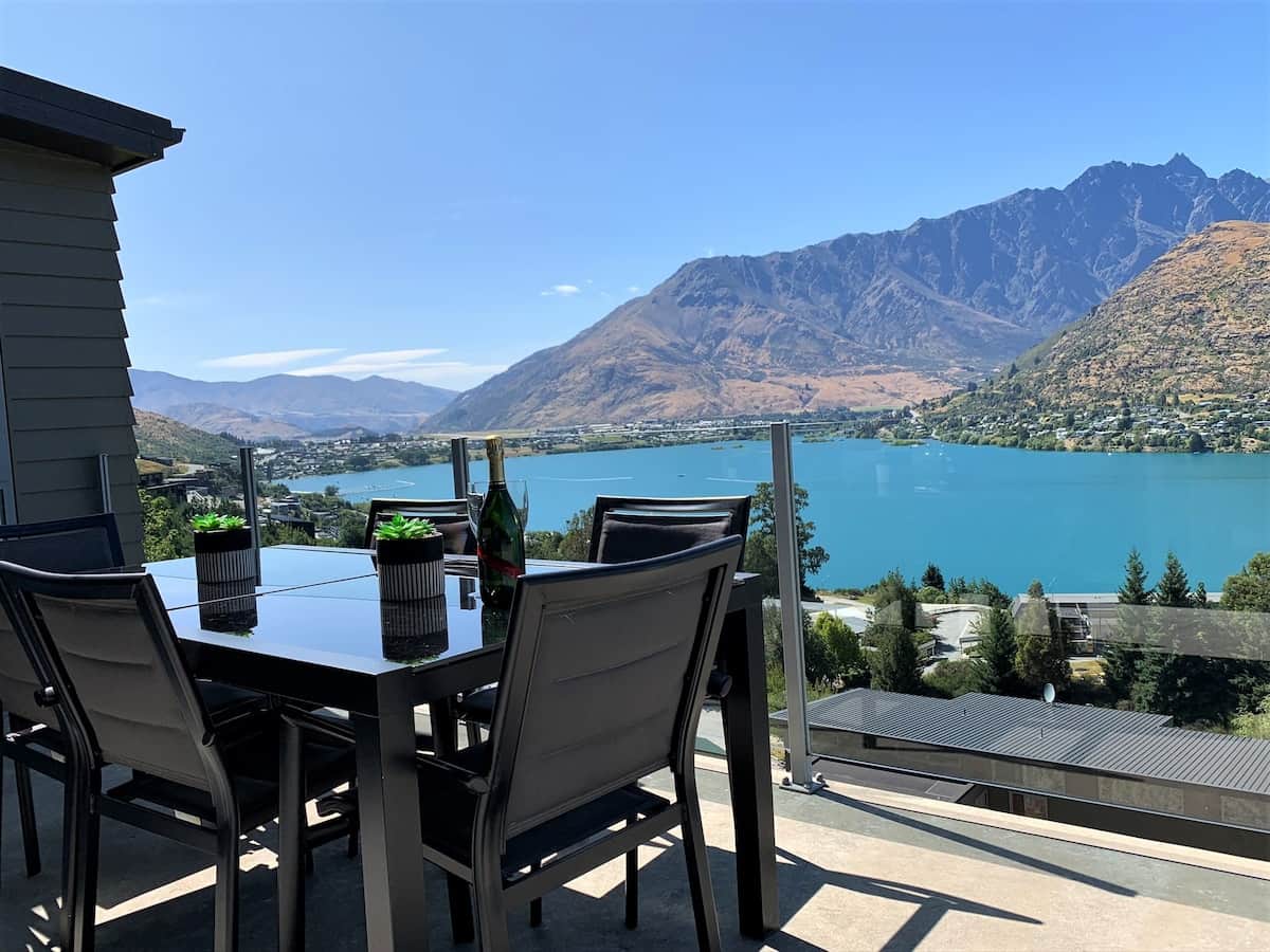 Amazing lake and mountain views from balcony