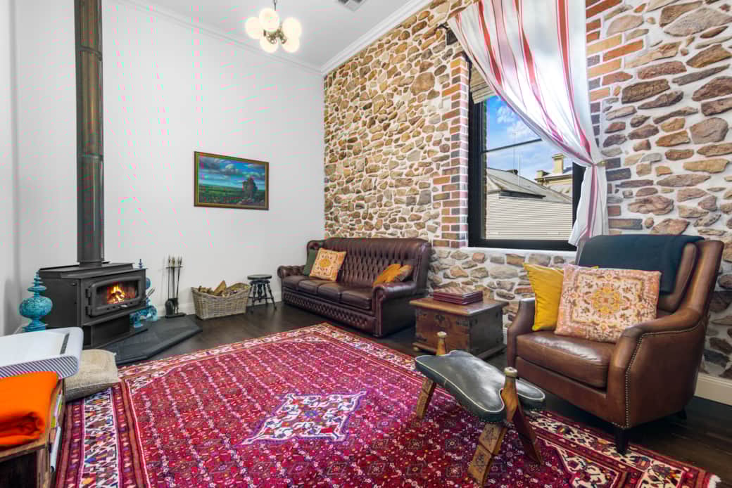 Lounge room, complete with a Samsung 4K T.V Projector