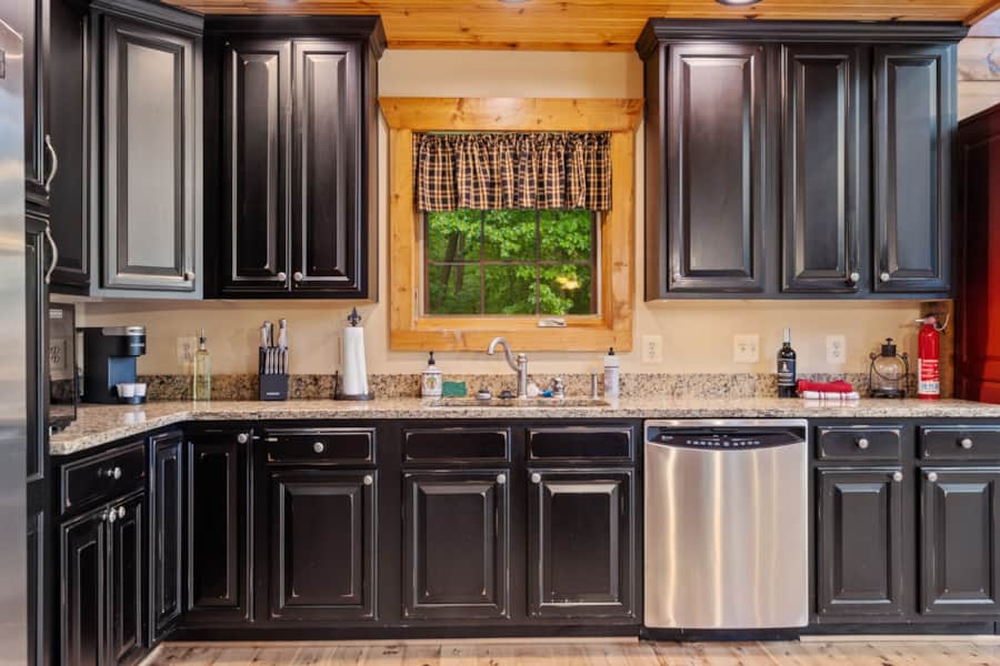 Kitchen sink and cabinets
