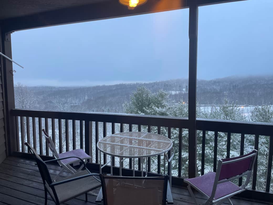 Winter private deck Winter private deck