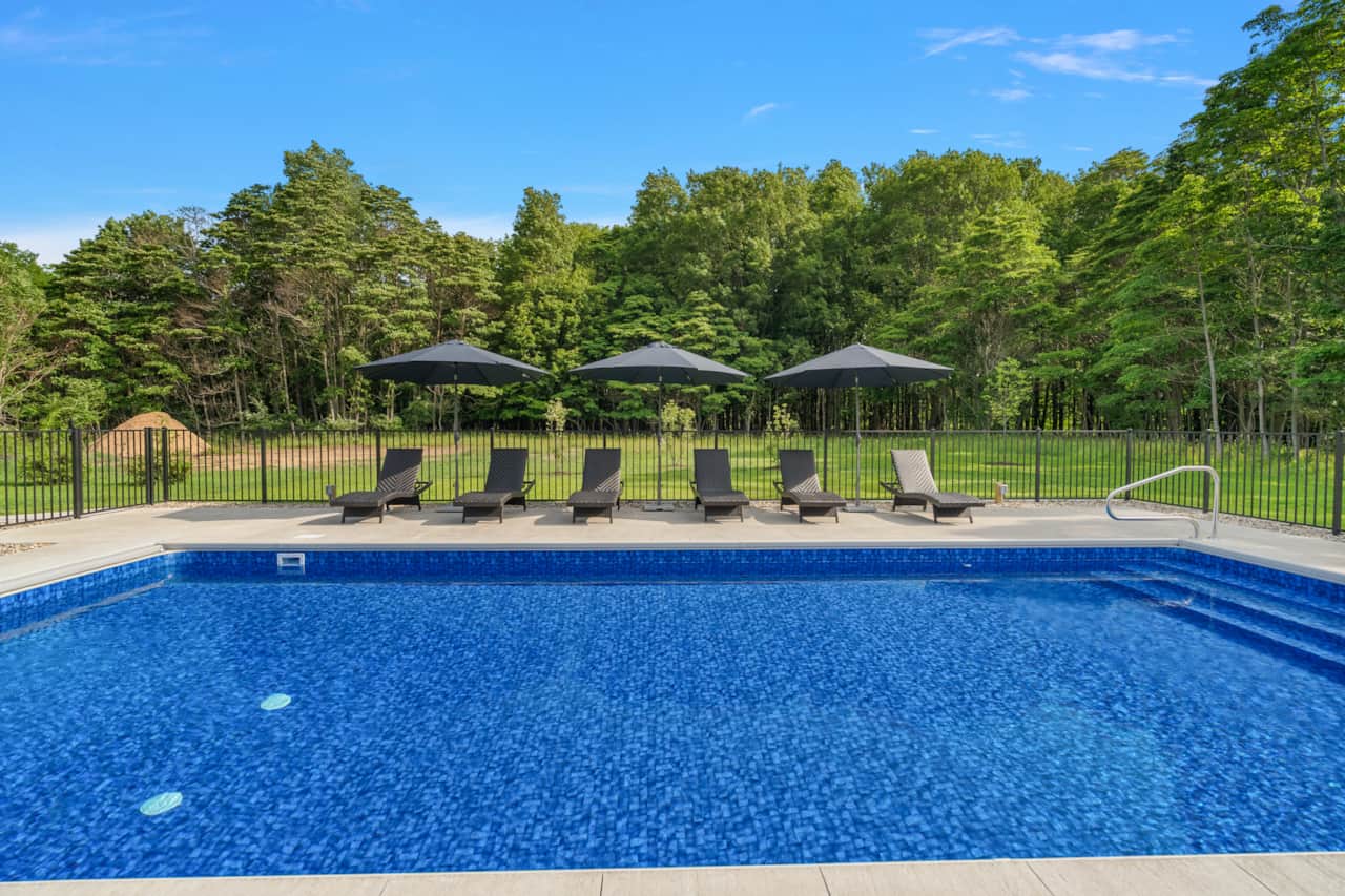 Heated, covered, security fenced pool