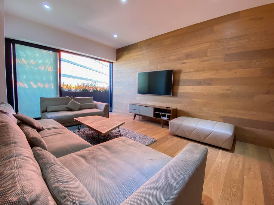 Sofa and TV