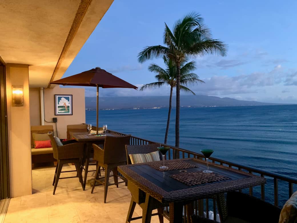 Lanai facing Haleakala