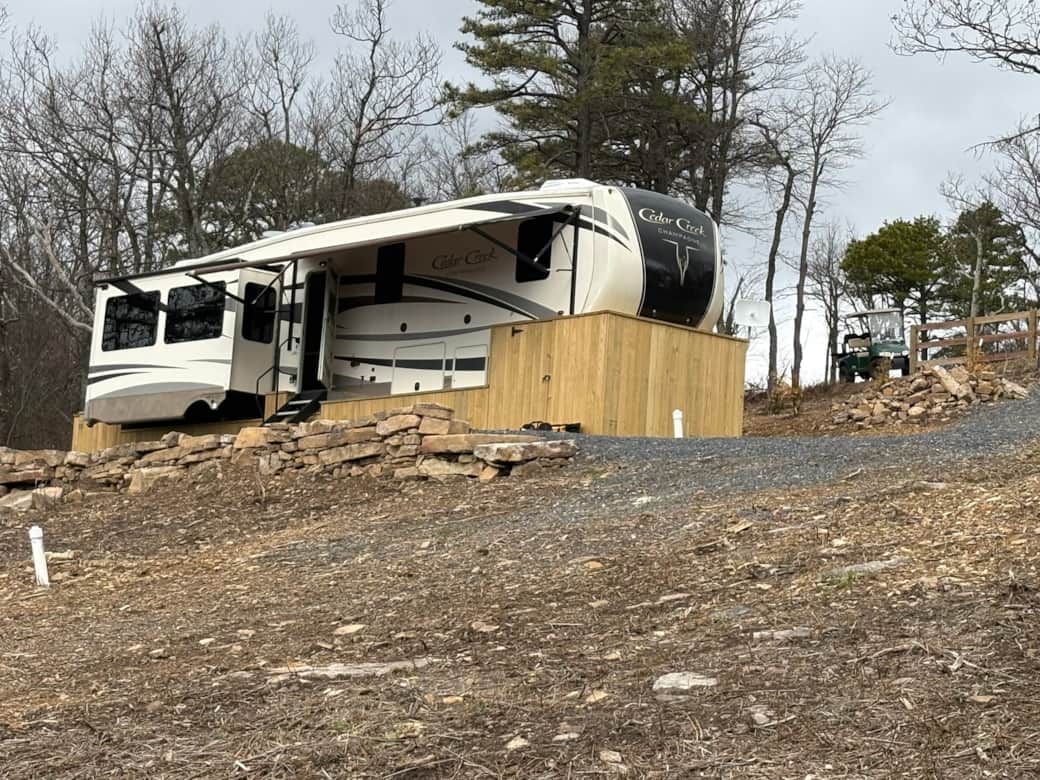 view of rig from fire pit view of rig from fire pit