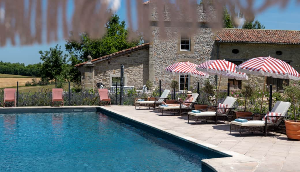 Latour, the Swimming Pool and the countryside beyond Latour, the Swimming Pool and the countryside beyond