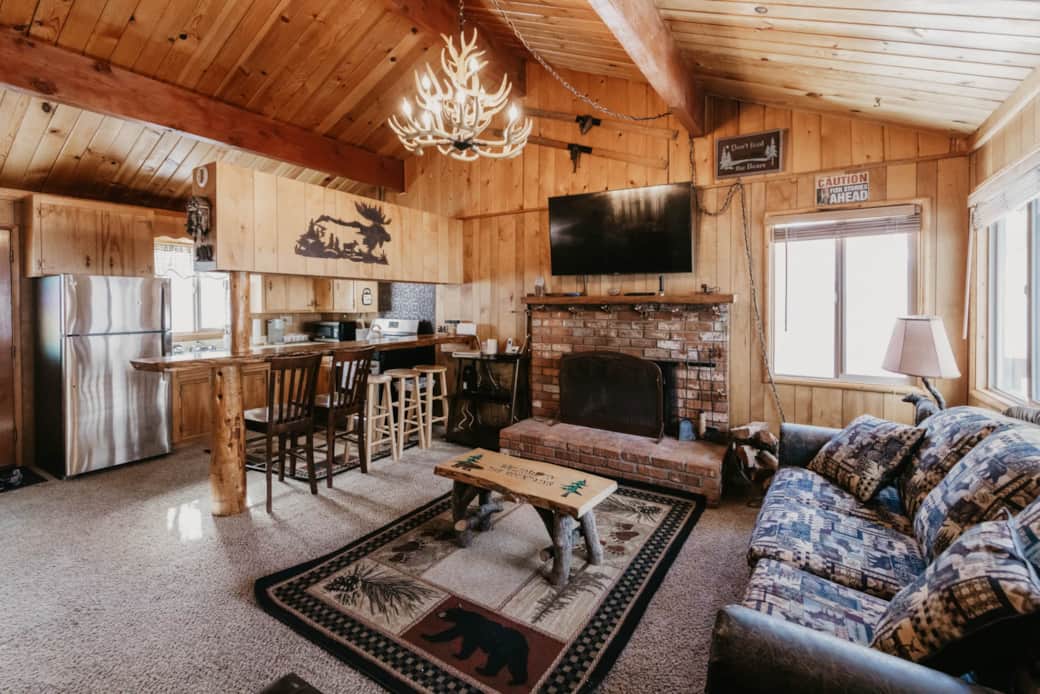 Second floor living room and kitchen