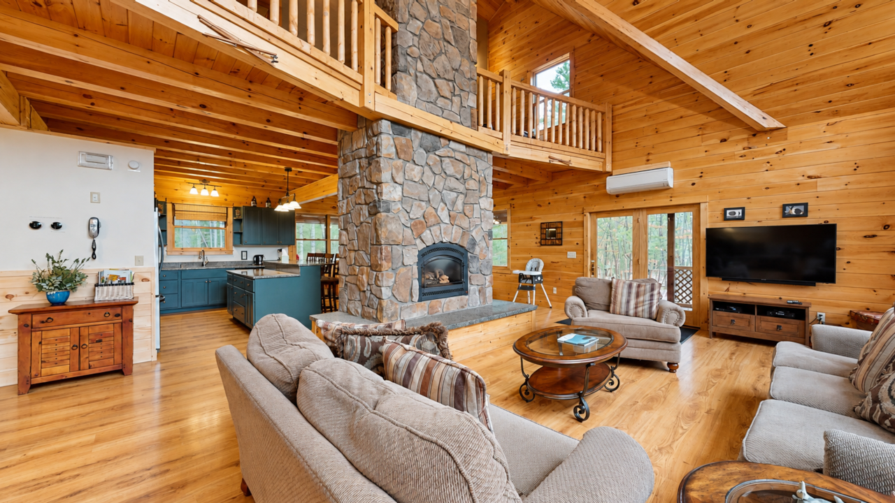 Gas fireplace in great room