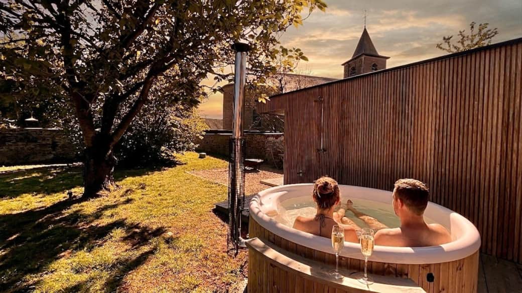 Bain nordique au coucher de soleil!