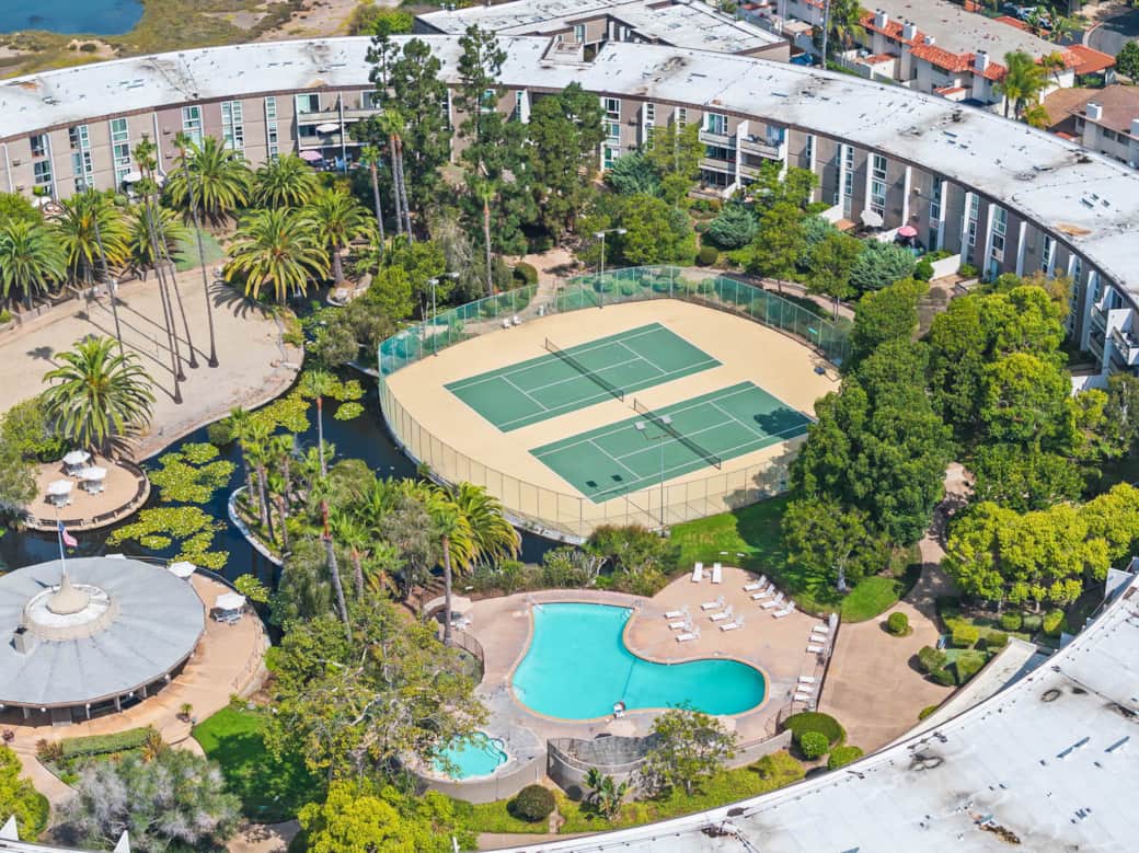 Aerial View - Pool, Hot Tub, Tennis Courts