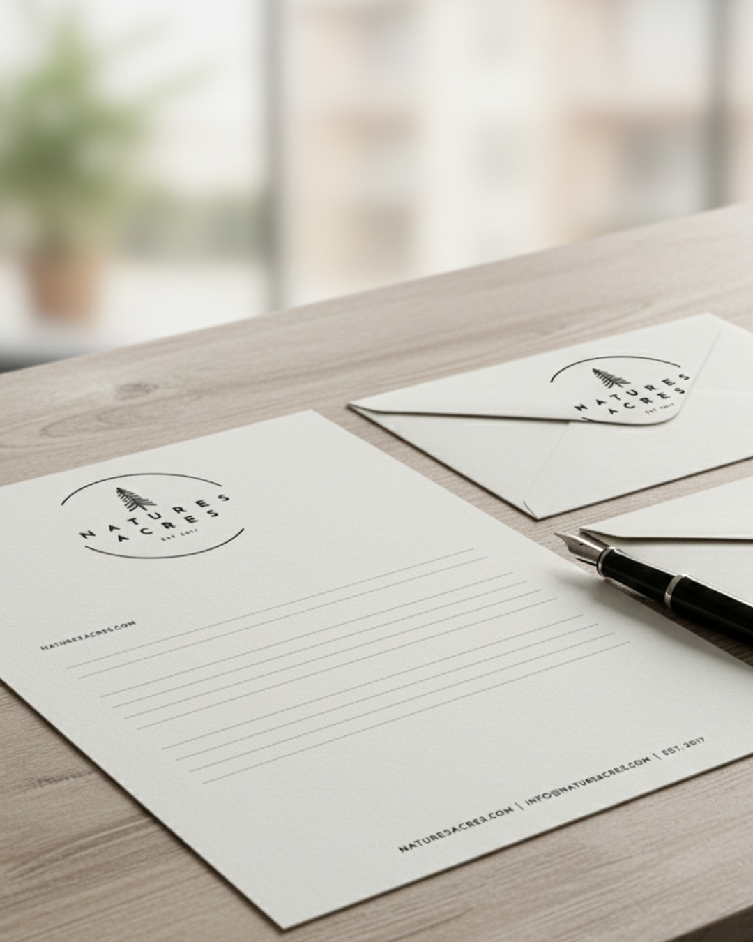 Stationery bundle with premium cardstock and pen at Natures Acres