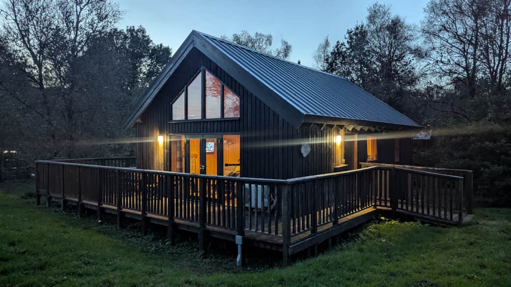 Cabin Exterior Evening