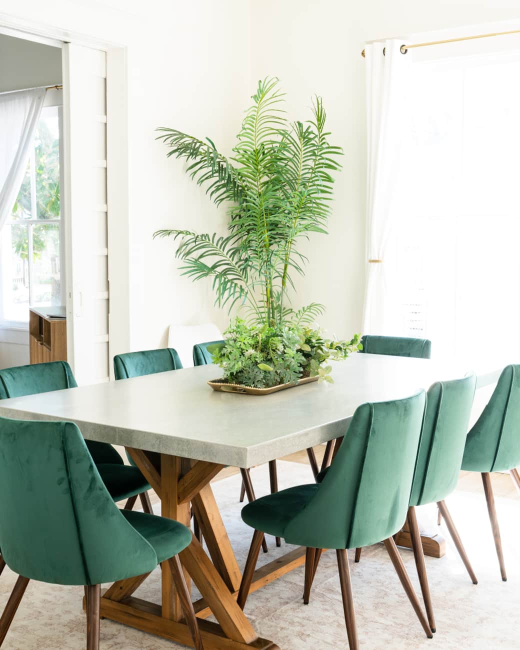 Dining table modern wood stone galveston beach retreat large family