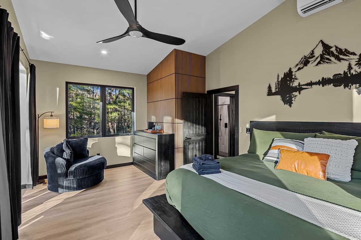 Large master bedroom with King bed