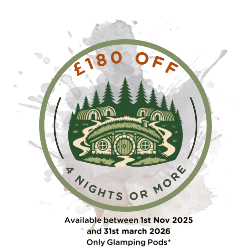 Book Any Pods for 4 Nights or more for £180 discount!! Available between 1st Nov 2025 and 31st march