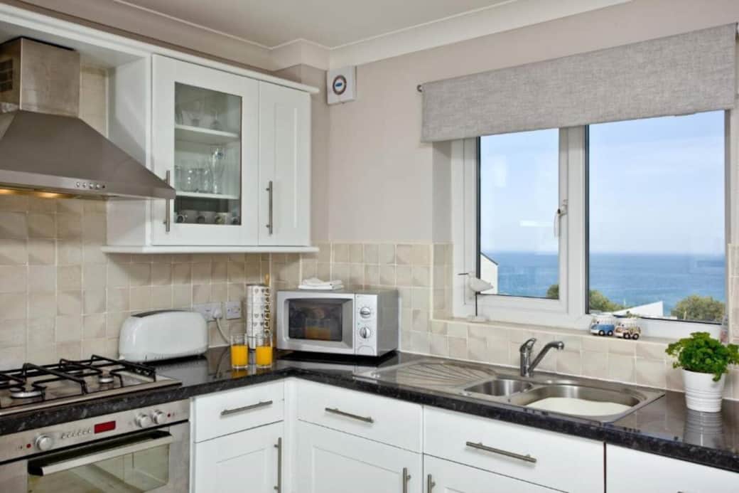 Ocean views from the kitchen