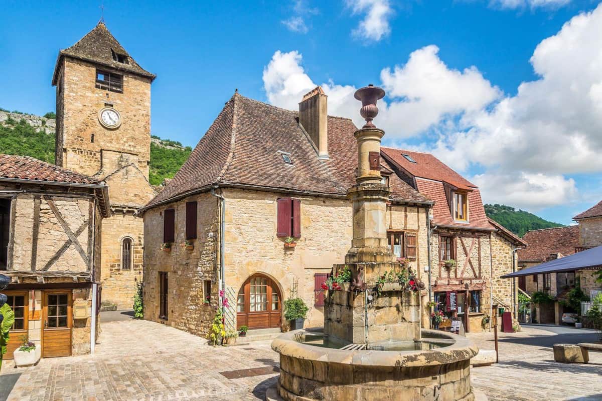 Traditional stone houses in the village of Autoire