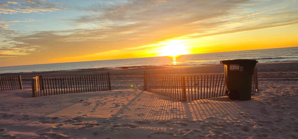 Sunrise and beach