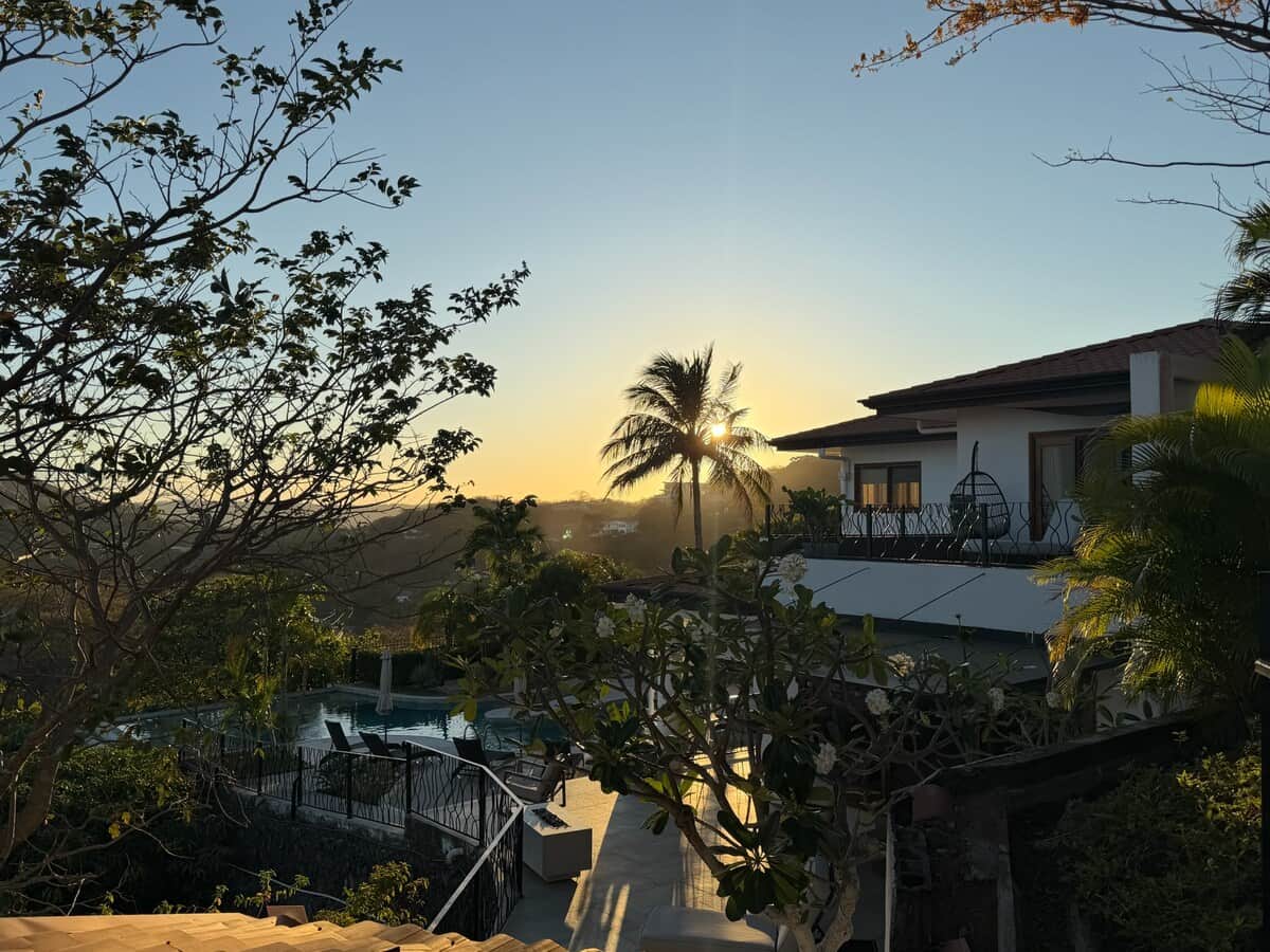 Villa Amor Azul at Sunrise - from the Casita stairway
