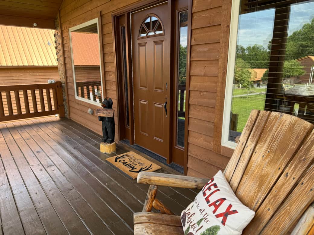 Private Front Porch with Rockers and Digital Keypad Entry