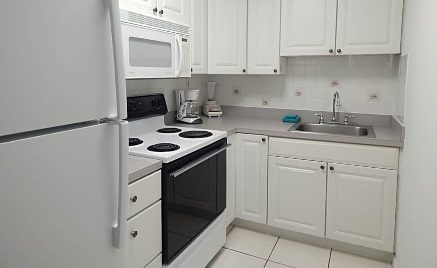Unit #18 Full size appliances, ideal for completing full meals.