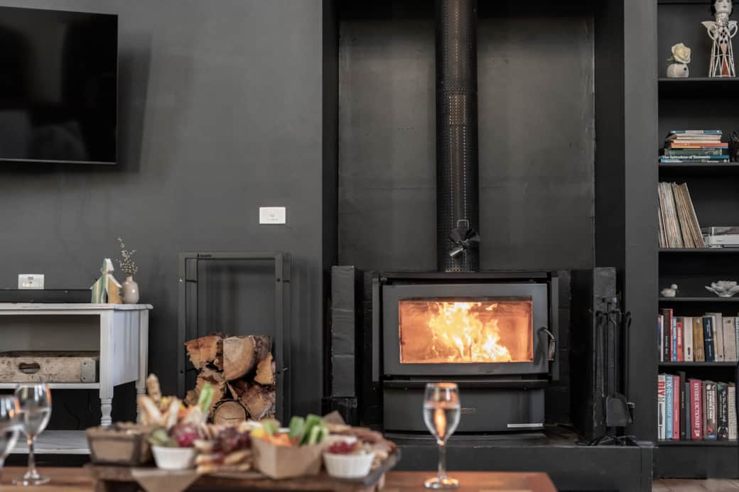 Get cosy by a roaring fire, with electric blankets also at hand