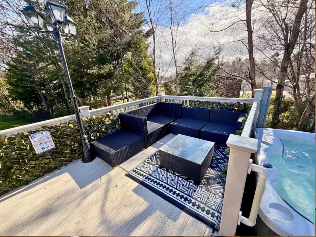 Outdoor Hot Tub and sitting area Outdoor Hot Tub and sitting area