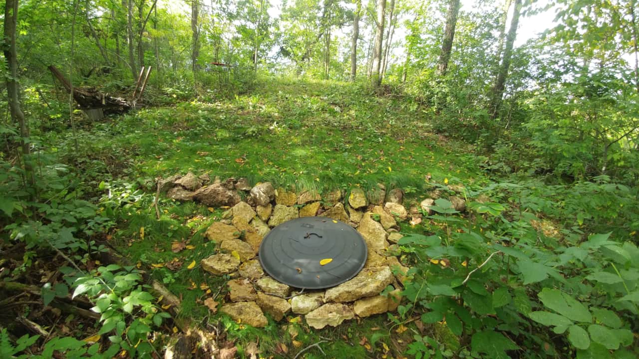 Fire pit and sitting area