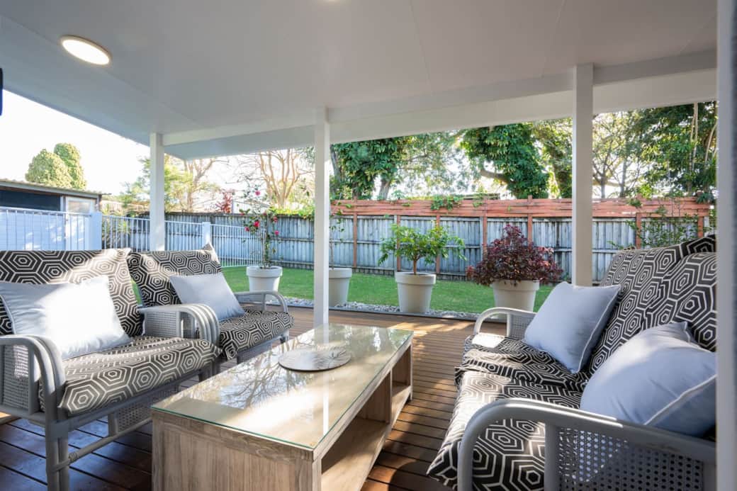 North facing deck/balcony/patio