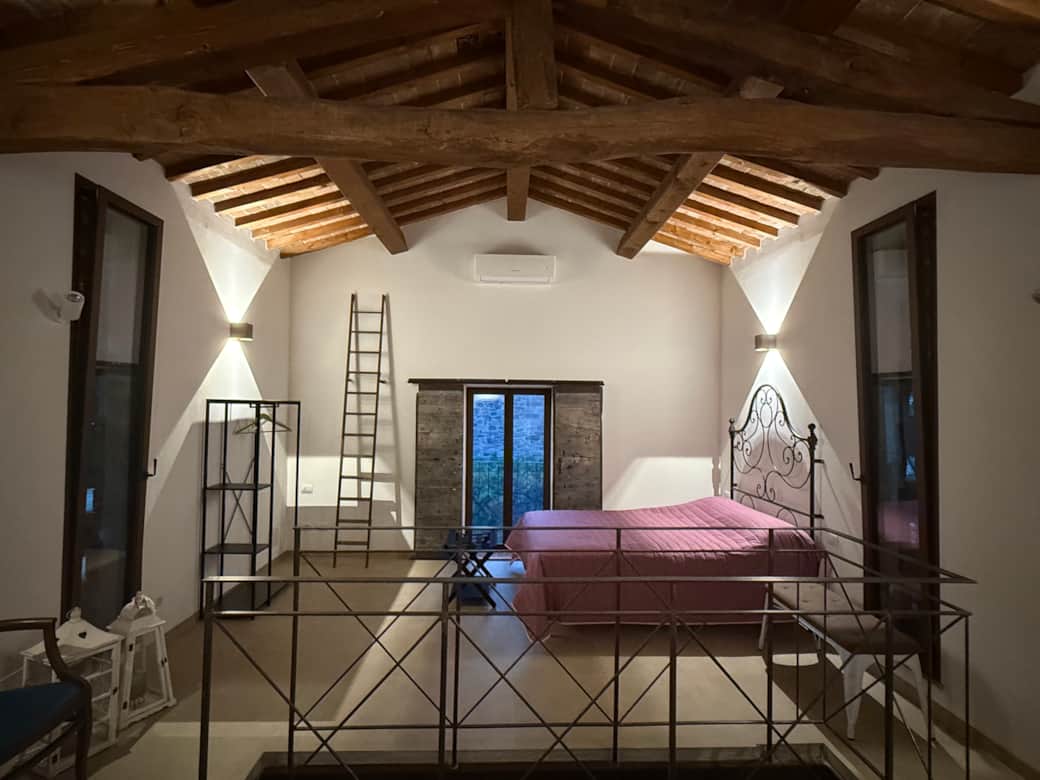 La zona letto al secondo piano La zona letto al secondo piano