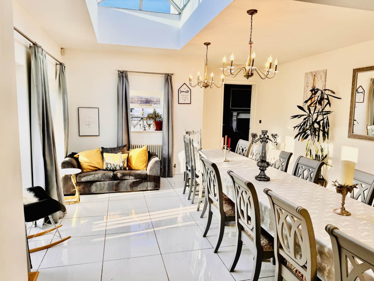 Dining together — seating for up to 18