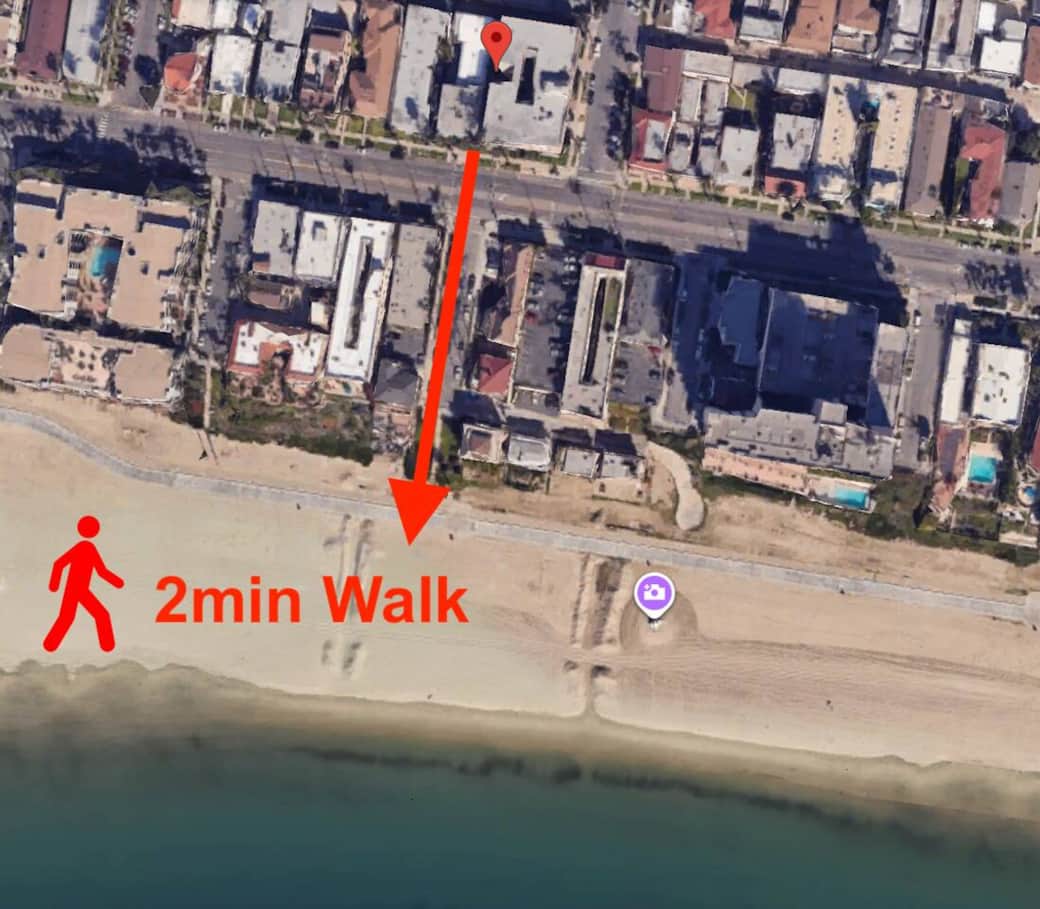 2min walk to beach
